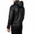 Men's black leather jacket real lambskin hoodies style jacket