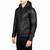 Men's black leather jacket real lambskin hoodies style jacket