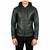 Men's green leather bomber jacket real lambskin hoodies