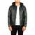 Men's green leather bomber jacket real lambskin hoodies