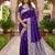 Purple soft silk blend saree with zari weaving meenakari design