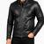 Men's biker leather black jacket real lambskin timeless style