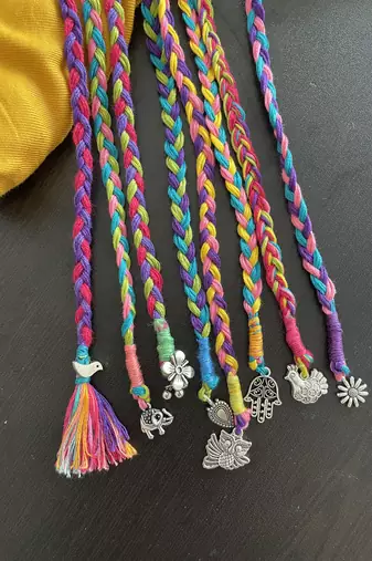Multicolored handmade amelia hairbraids