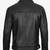 Men's black lambskin leather jacket premium quality biker