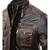 Men's biker leather brown jacket smart casual vintage style