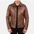 Men's biker leather designer brown vintage style jacket