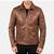 Men's biker leather designer brown vintage style jacket