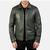 Men's green leather jacket iconic look vintage style jacket