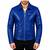 Men's blue leather biker jacket urban fashion lambskin coat