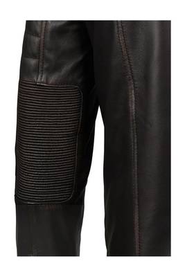 Men's brown leather jacket casual style vintage biker jacket 3