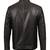Men's brown leather jacket casual style vintage biker jacket