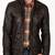 Men's brown lambskin leather handcrafted casual jacket