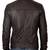 Men's brown lambskin leather handcrafted casual jacket