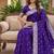 Purple soft silk blend saree with zari weaving meenakari design