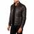 Men's brown leather tailored look real lambskin jacket