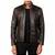 Men's brown leather tailored look real lambskin jacket