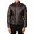 Men's brown leather tailored look real lambskin jacket