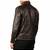 Men's brown leather tailored look real lambskin jacket