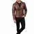 Men's lambskin leather premium quality brown biker jacket