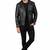 Men's black leather smart casual wear lambskin biker jacket