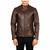 Men's brown leather lambskin designer style biker jacket