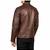 Men's brown leather lambskin designer style biker jacket