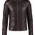 Men's brown leather iconic look real lambskin biker jacket