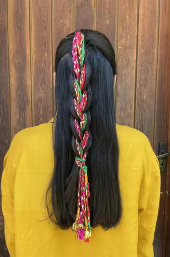 Multicolored handmade alaya hairbraids