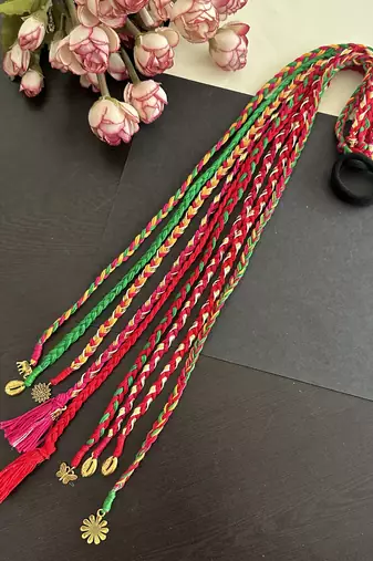 Multicolored handmade alaya hairbraids