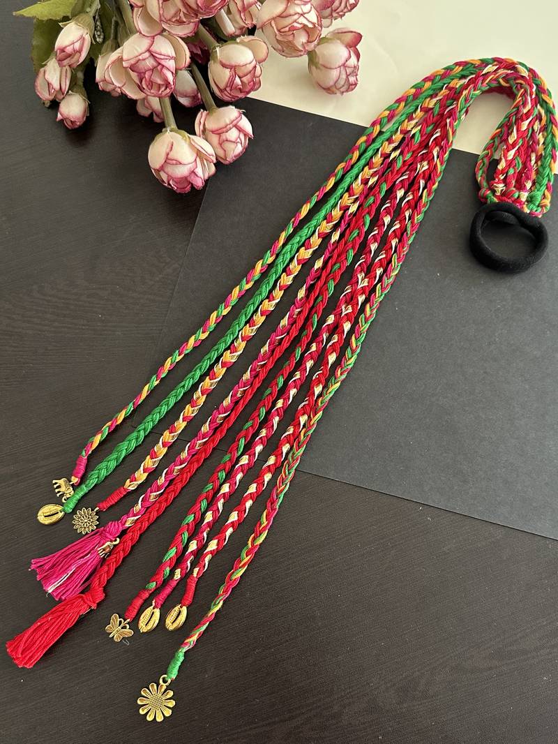 Multicolored handmade alaya hairbraids