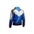 Men's blue leather bimber riding jacket strip premium finish