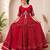 Navratri Special Red Bandhej Flared Lehenga and Short Kurta Set with Mirror Work Jacket