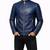 Men's blue leather riding jacket real lambskin everyday wear