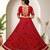 Navratri Special Red Bandhej Flared Lehenga and Short Kurta Set with Mirror Work Jacket