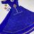  Blue Bandhej Flared Lehenga and Short Kurta Set with Mirror Work Jacket