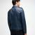 Men's blue lambskin leather biker jacket fashion outerwear