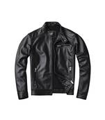 Men's black leather riding street style lambskin biker jacket