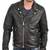Men biker black leather riding jacket urban fashion