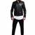 Men's black leather outerwear everyday wear belted biker jacket