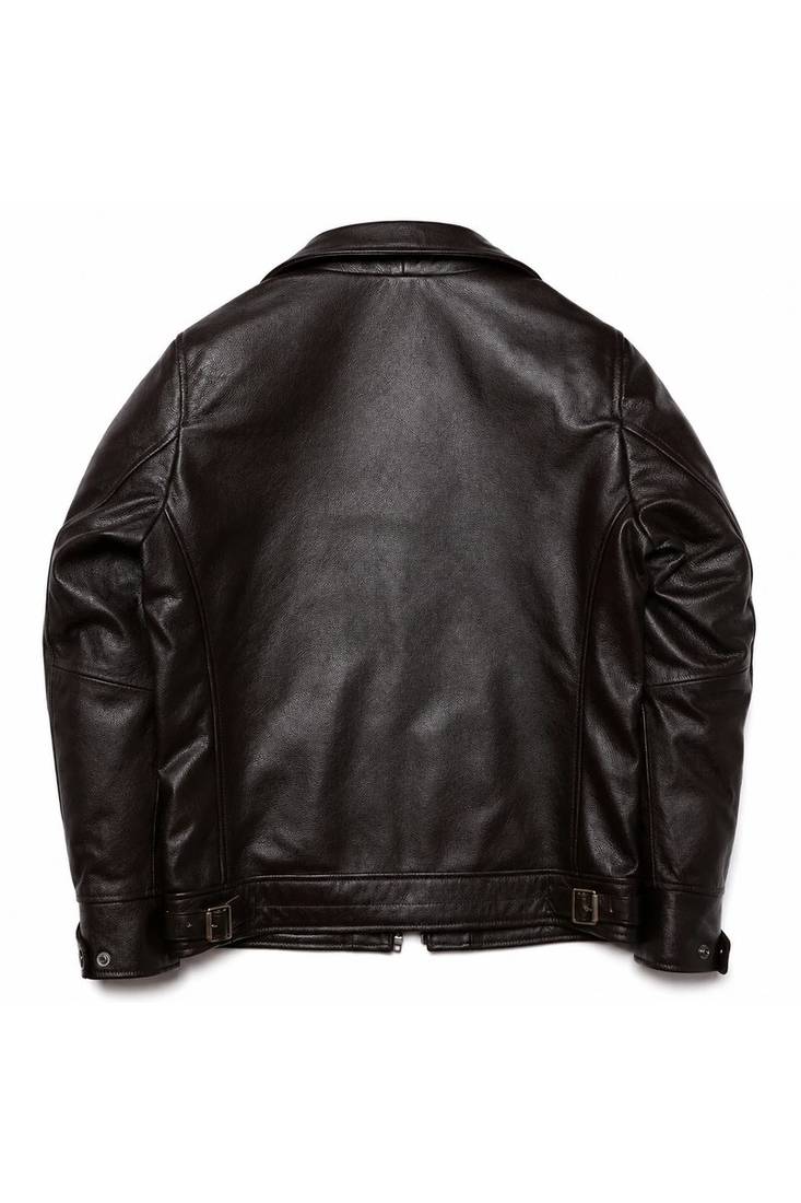 Men's biker black leather outerwear fashion outerwear jacket