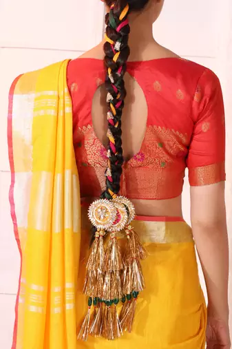 Multicolored handmade zardosi ziya parandi 