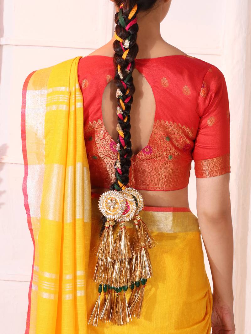 Multicolored handmade zardosi ziya parandi 
