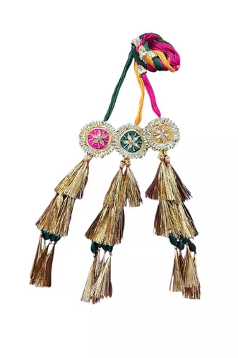 Multicolored handmade zardosi ziya parandi 