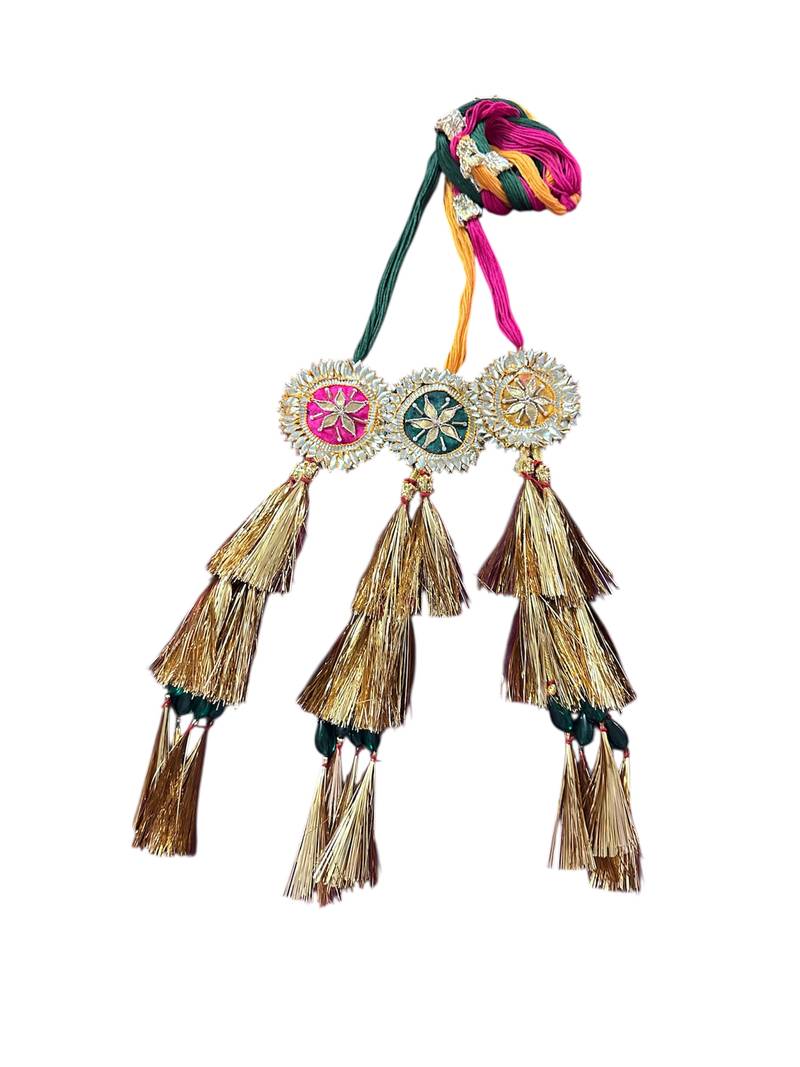 Multicolored handmade zardosi ziya parandi 