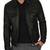 Men biker leather outerwear modern fit black jacket