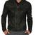 Men biker leather outerwear modern fit black jacket
