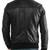 Men's black leather outerwear handcrafted bomber jacket