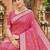 Pink soft silk blend saree with zari weaving meenakari design