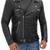 Men's black lambskin leather outerwear street casual style jacket
