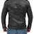 Men's black lambskin leather outerwear street casual style jacket